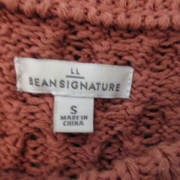 LL Bean‎ Signature Sweater Small Fisherman Cable Knit Zipper Tunic Colorblock - Picture 5 of 11